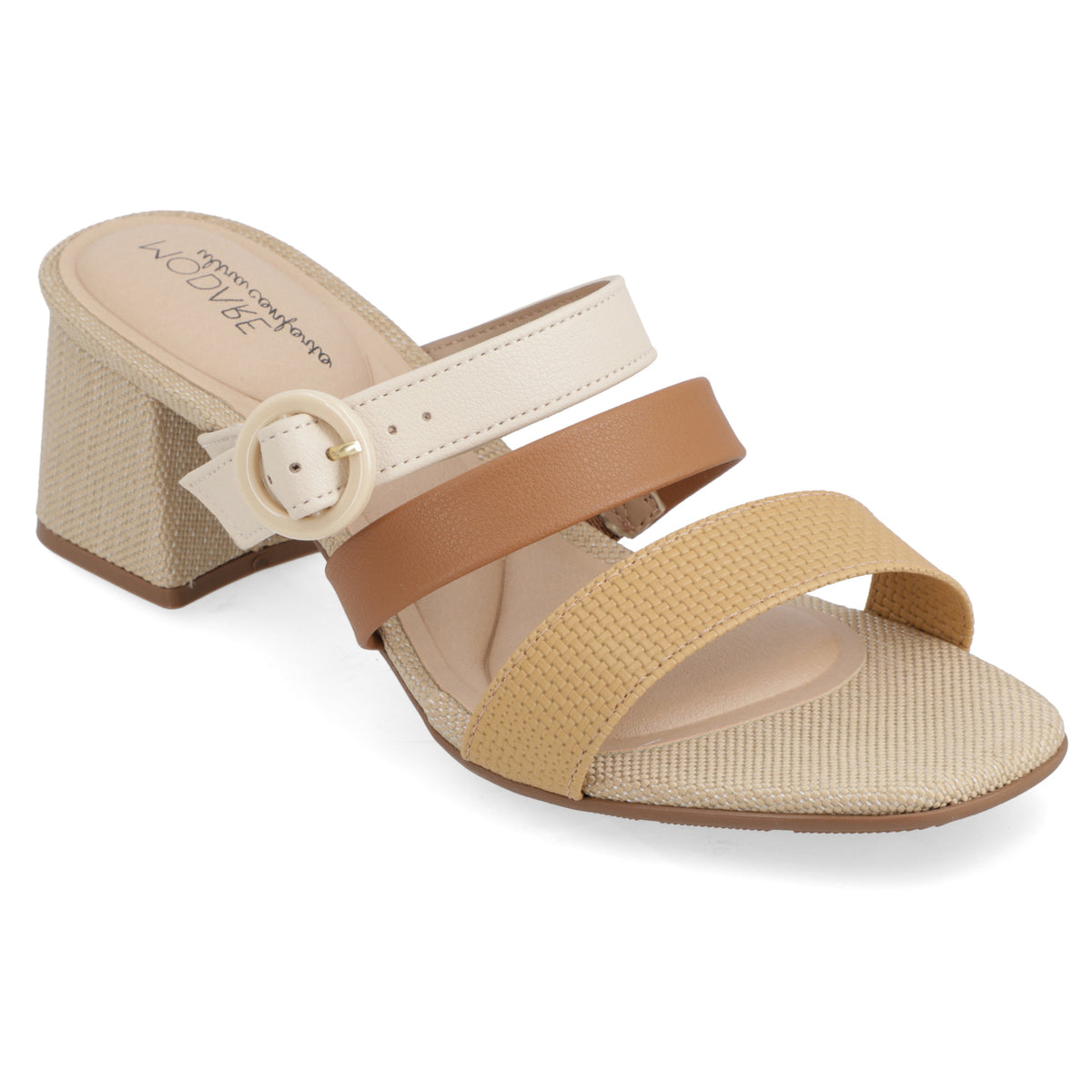 Sandalia Taco Ancho Camel