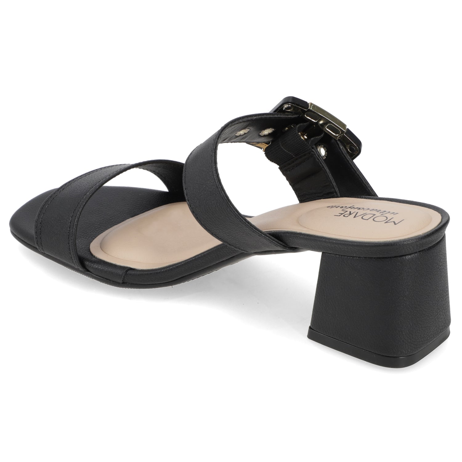 Sandalia Taco Ancho Medio Negro Modare 35 / Negro
