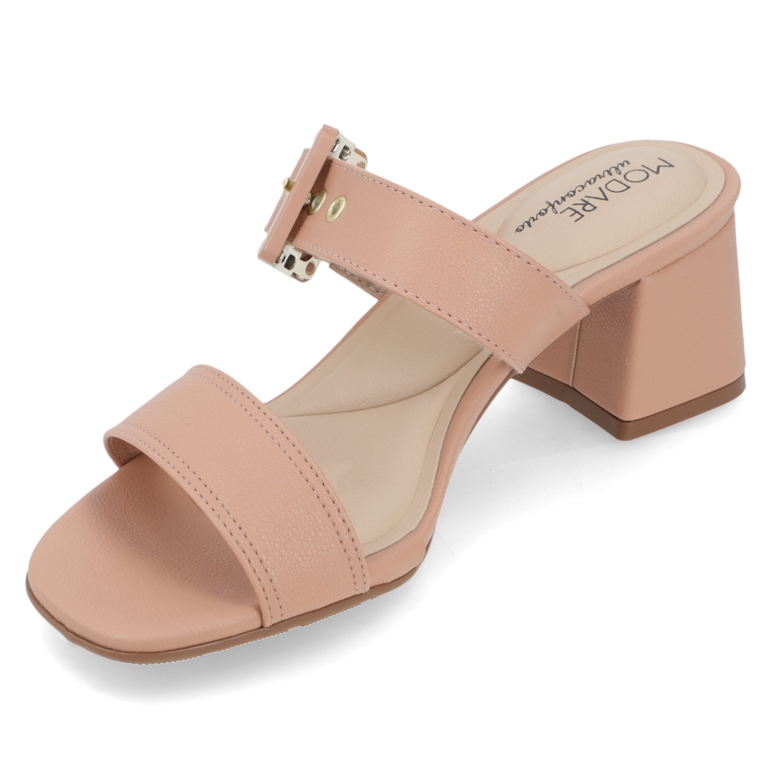 Sandalia Taco Ancho Medio Nude Modare 35 / Nude