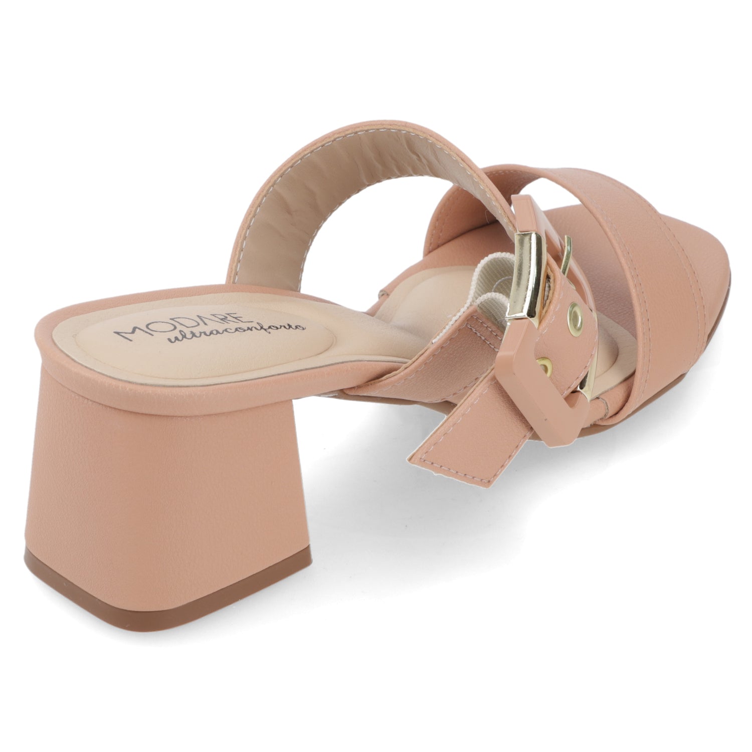 Sandalia Taco Ancho Medio Nude Modare 35 / Nude
