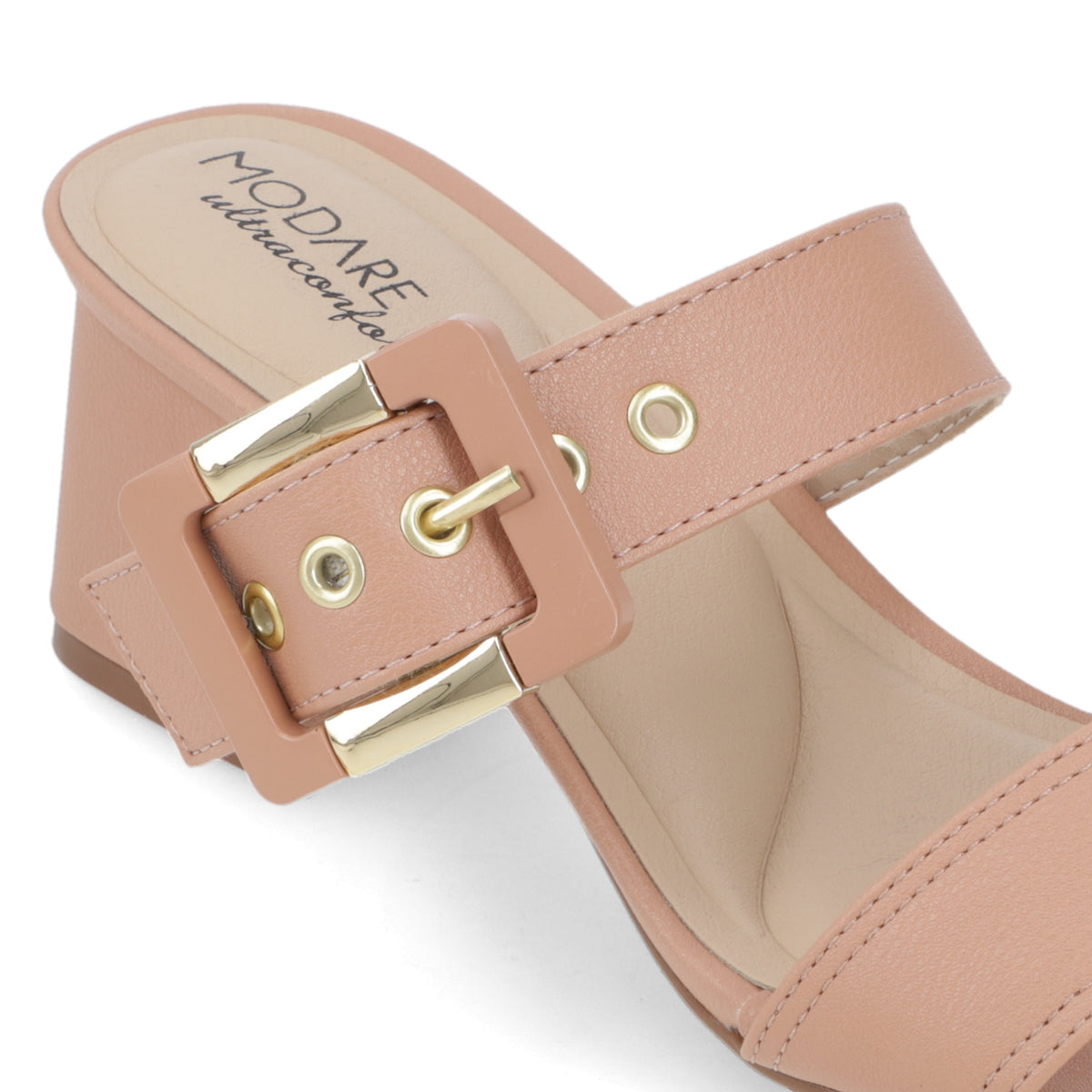 Sandalia Taco Ancho Medio Nude Modare 35 / Nude