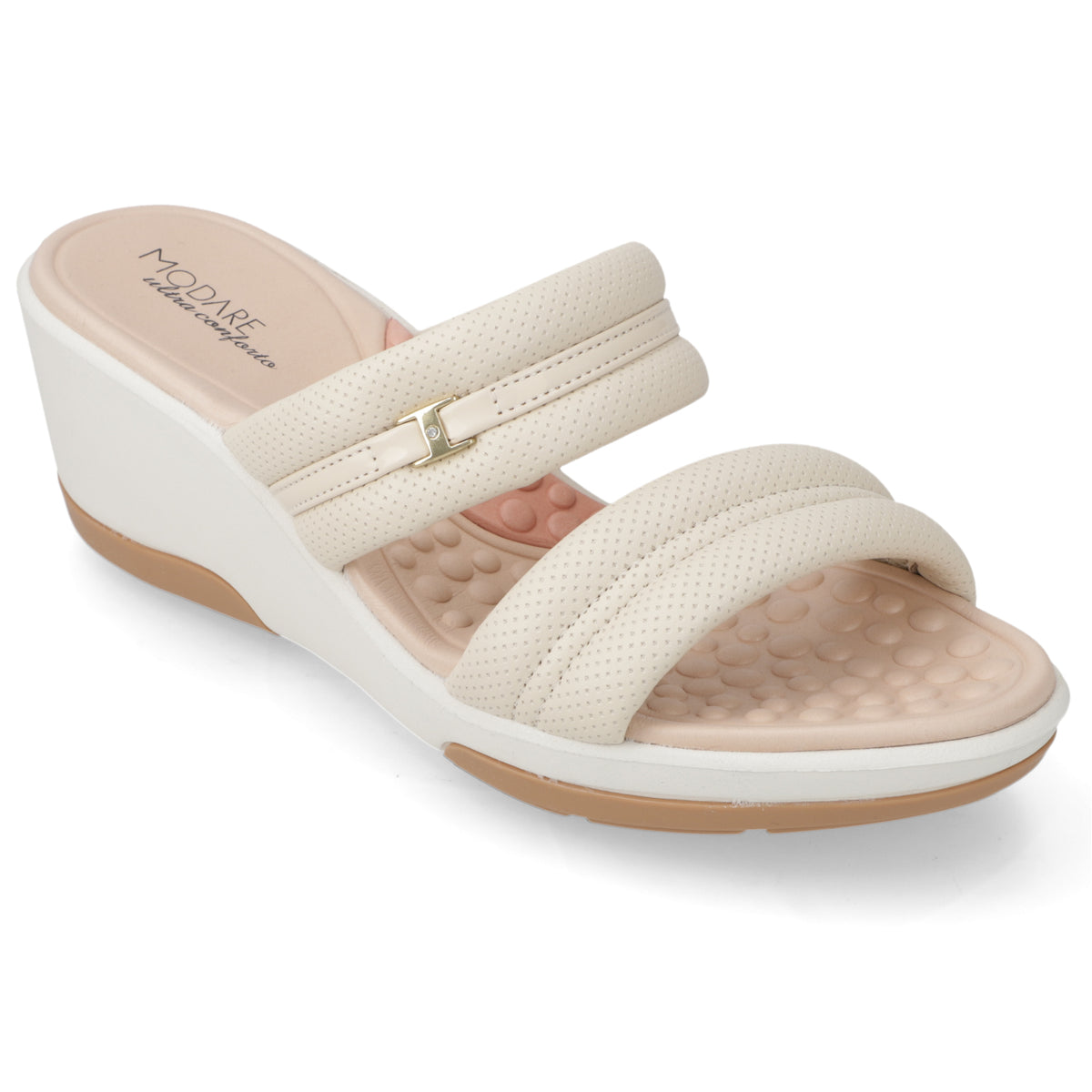 Sandalia Modare Croco Crema