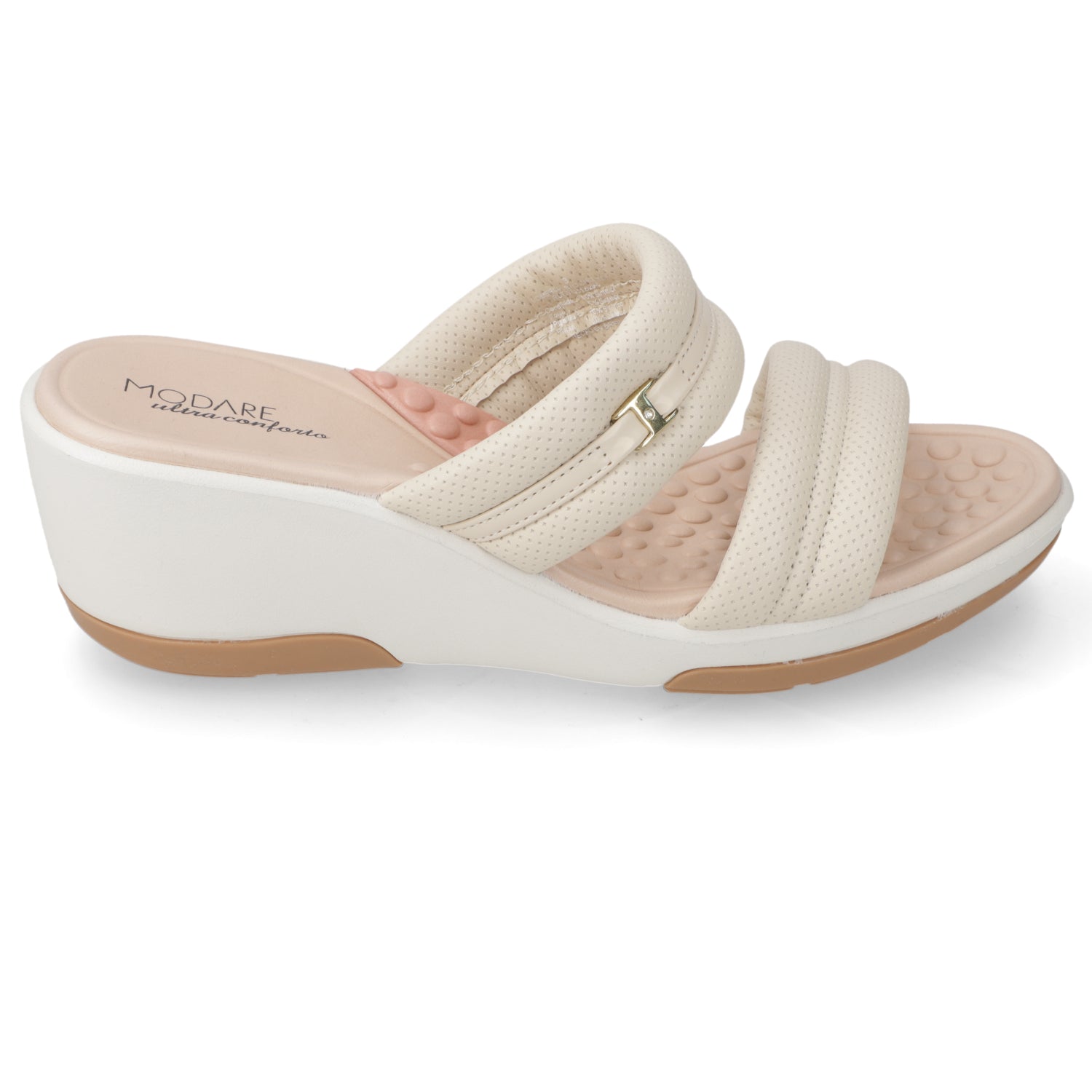 Sandalia Modare Croco Crema