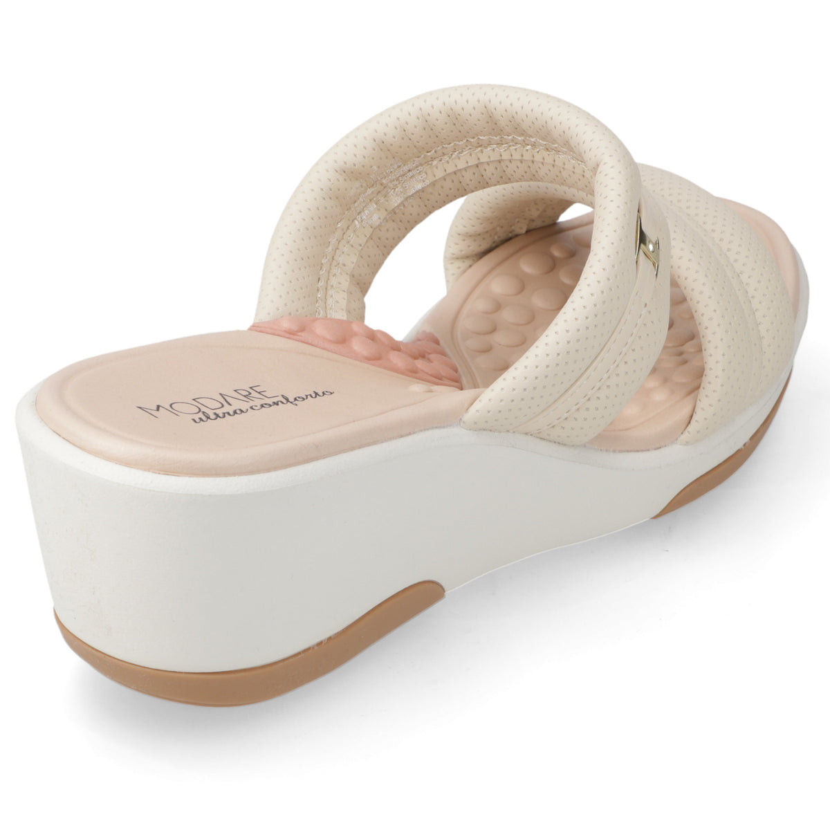 Sandalia Modare Croco Crema