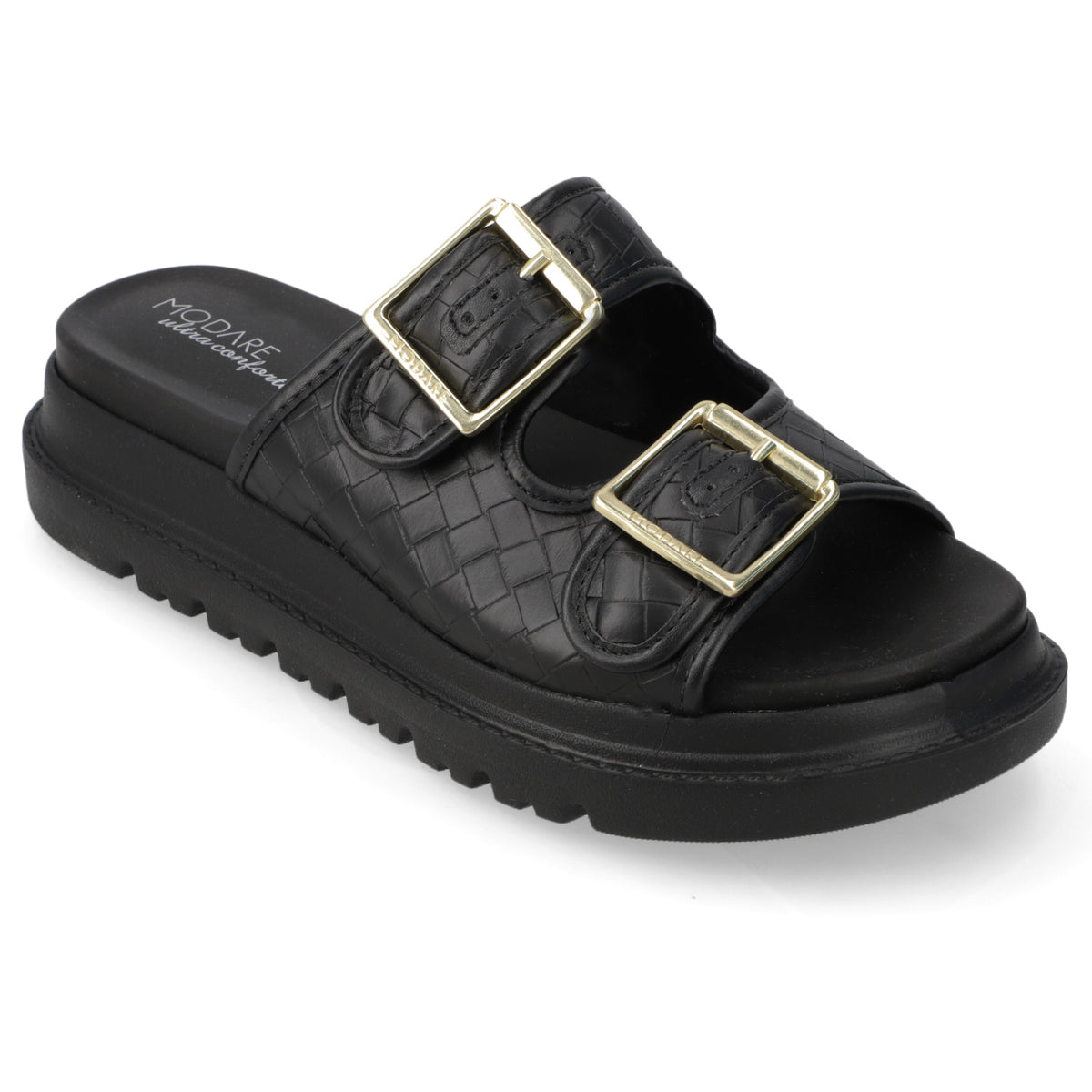 Sandalia Plataforma Negro Modare Ecocuero 35 / Negro