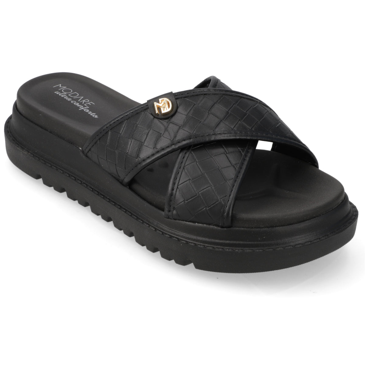Sandalia Plataforma Negro Modare Ecocuero 35 / Negro