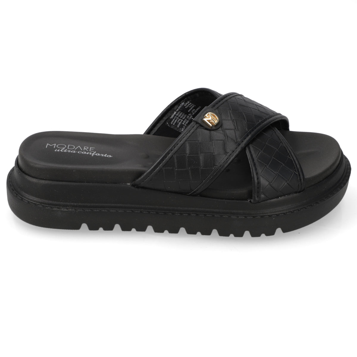 Sandalia Plataforma Negro Modare Ecocuero 35 / Negro