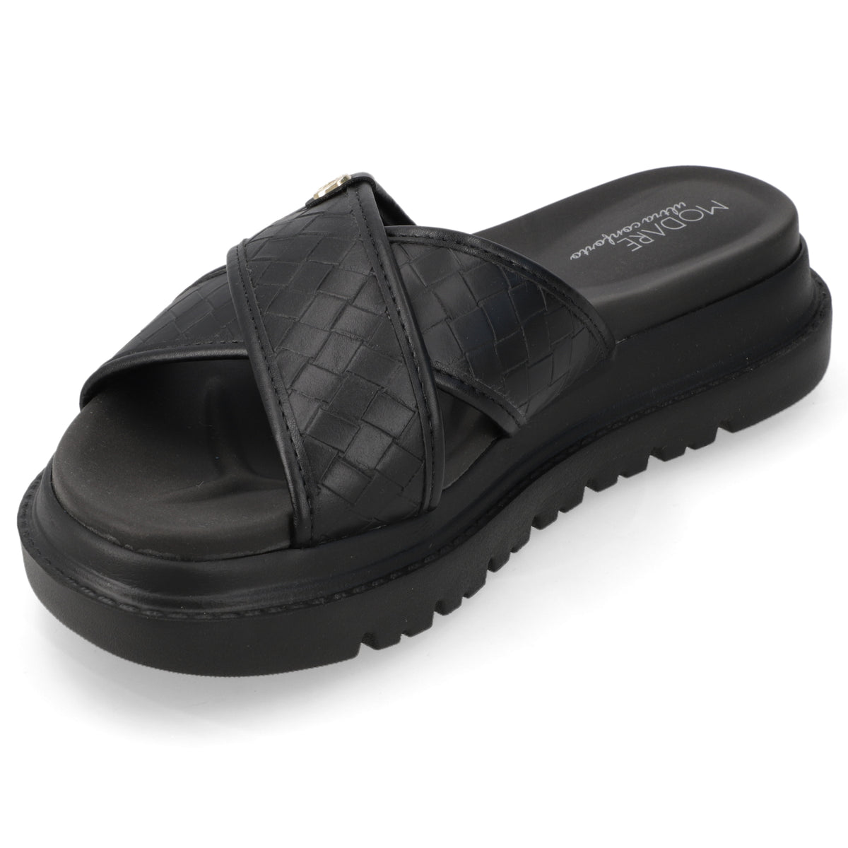 Sandalia Plataforma Negro Modare Ecocuero 35 / Negro