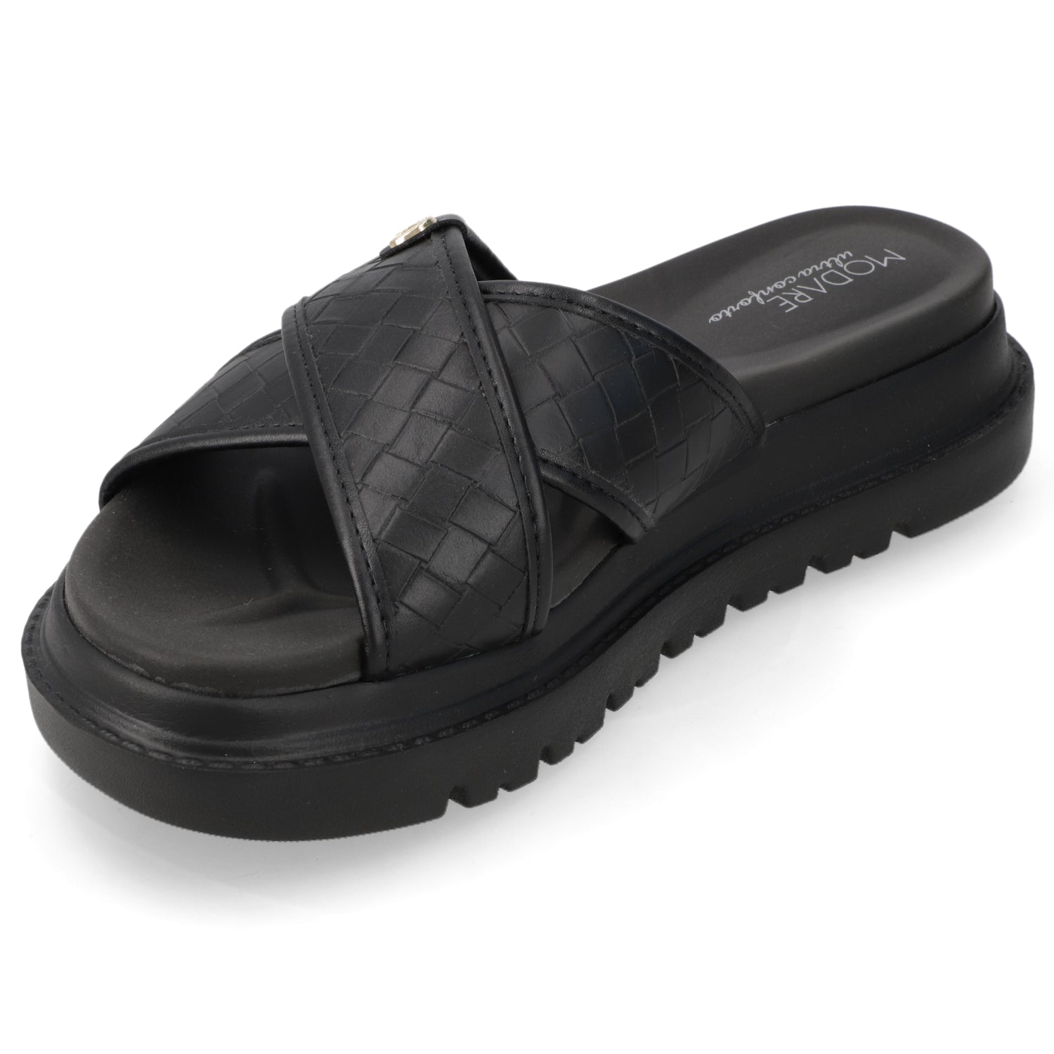 Sandalia Plataforma Negro Modare Ecocuero 35 / Negro