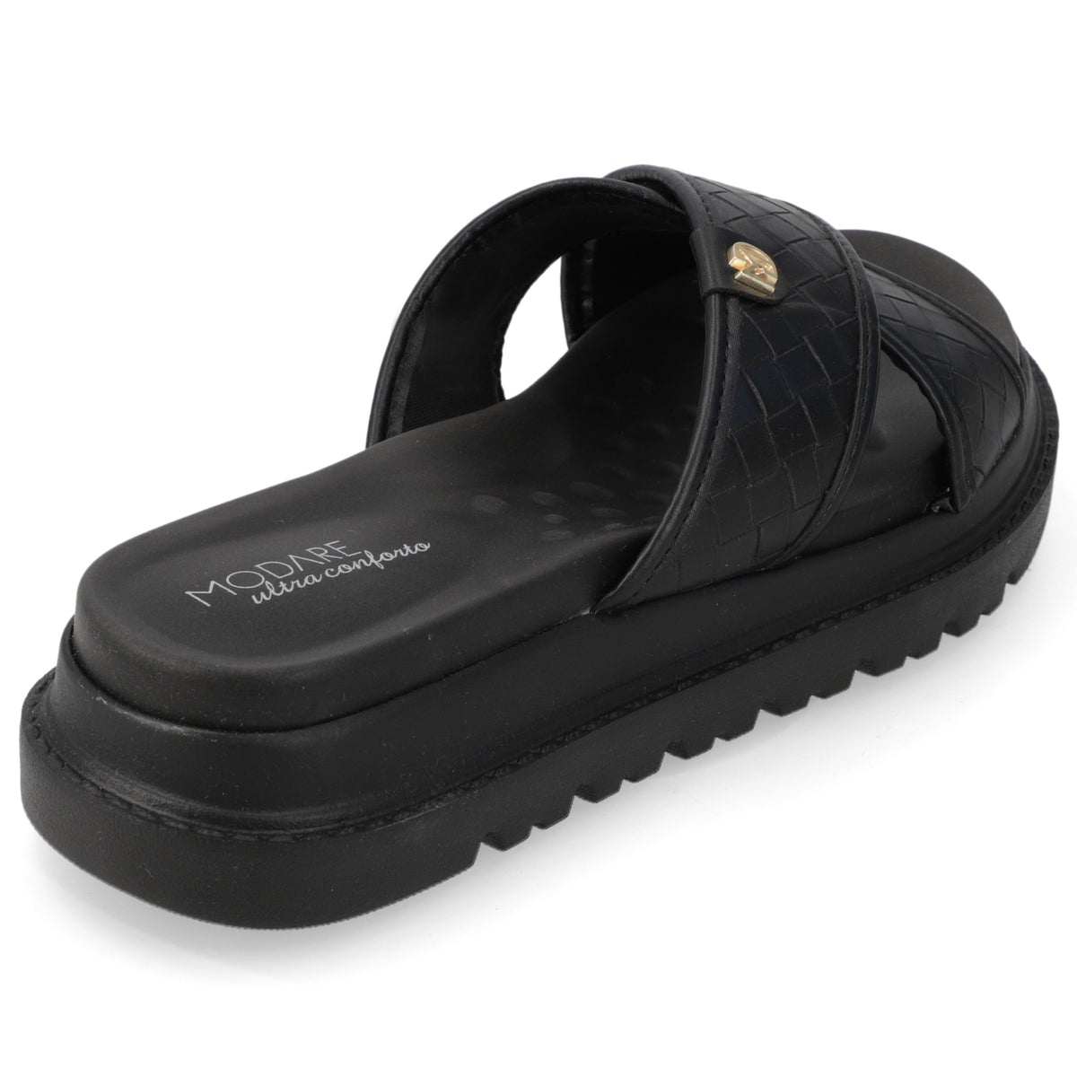 Sandalia Plataforma Negro Modare Ecocuero 35 / Negro