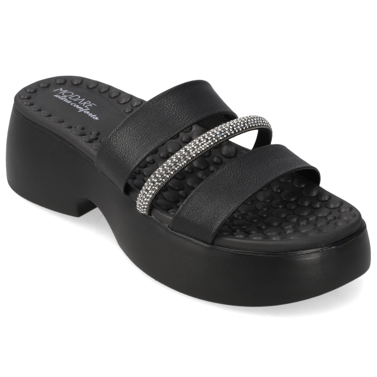 Sandalia Plataforma Negro Modare Ecocuero 35 / Negro