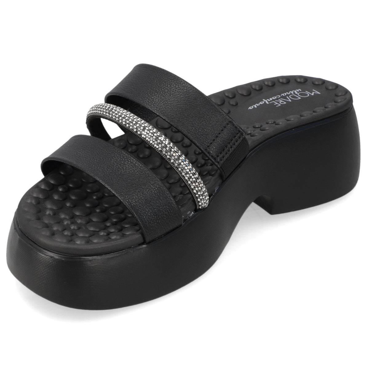 Sandalia Plataforma Negro Modare Ecocuero 35 / Negro