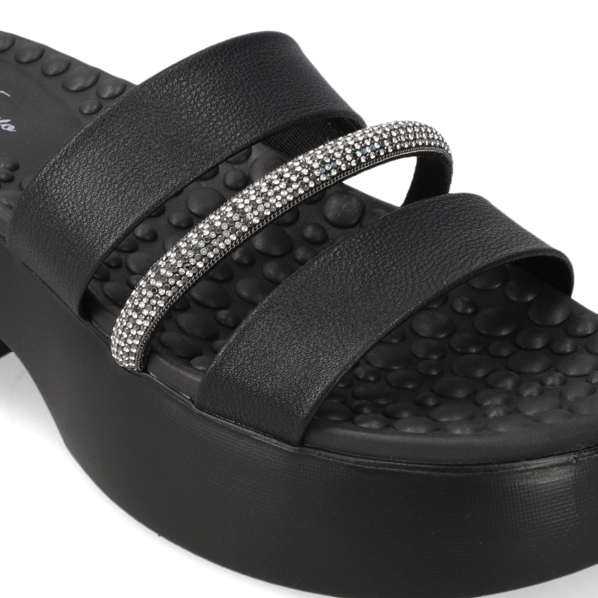 Sandalia Plataforma Negro Modare Ecocuero 35 / Negro