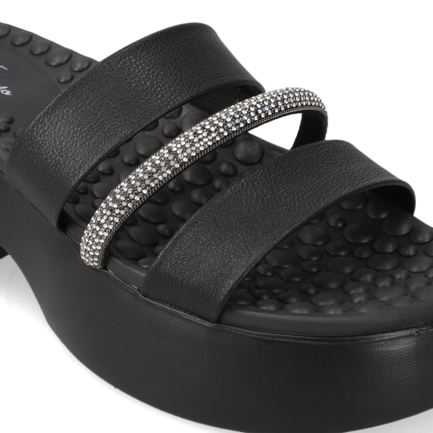 Sandalia Plataforma Negro Modare Ecocuero 35 / Negro