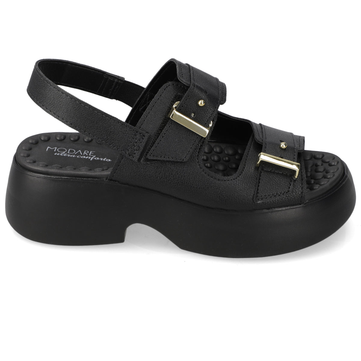 Sandalia Plataforma Negro Modare Ecocuero 35 / Negro