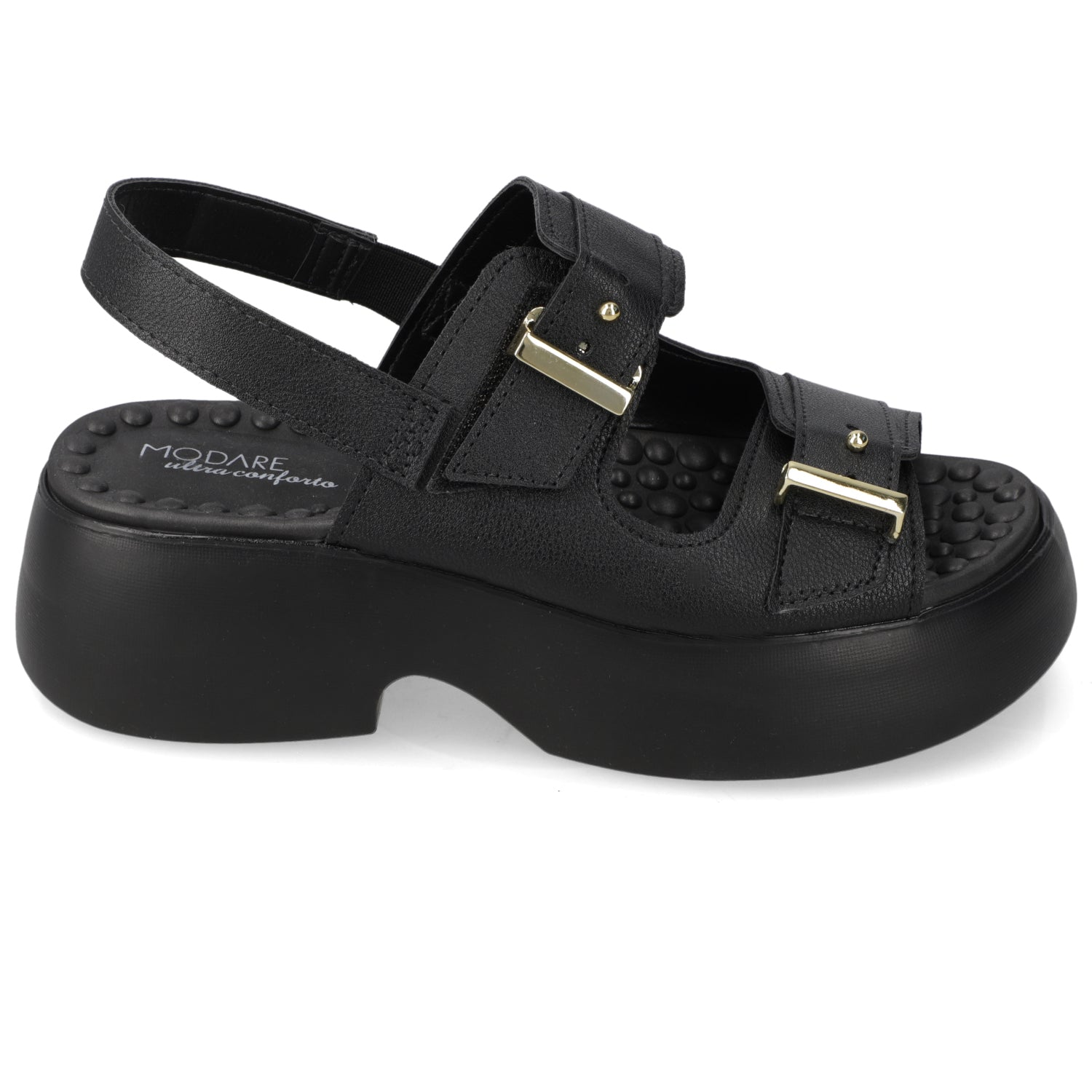Sandalia Plataforma Negro Modare Ecocuero 35 / Negro