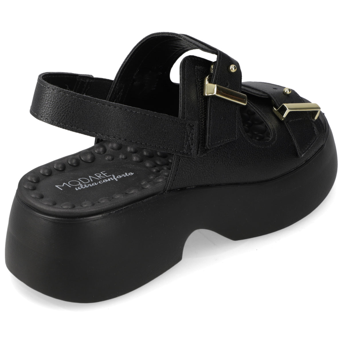 Sandalia Plataforma Negro Modare Ecocuero 35 / Negro