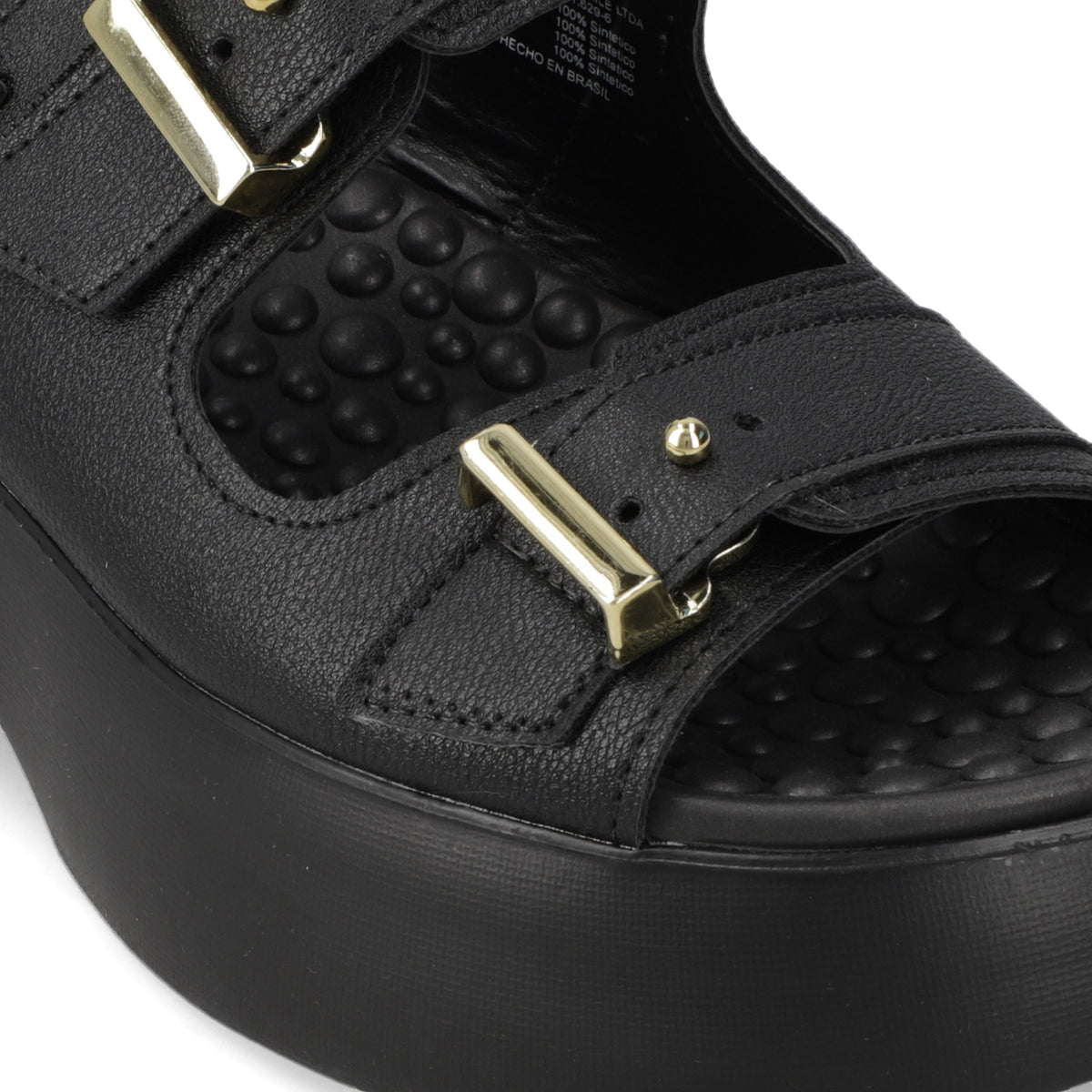 Sandalia Plataforma Negro Modare Ecocuero 35 / Negro