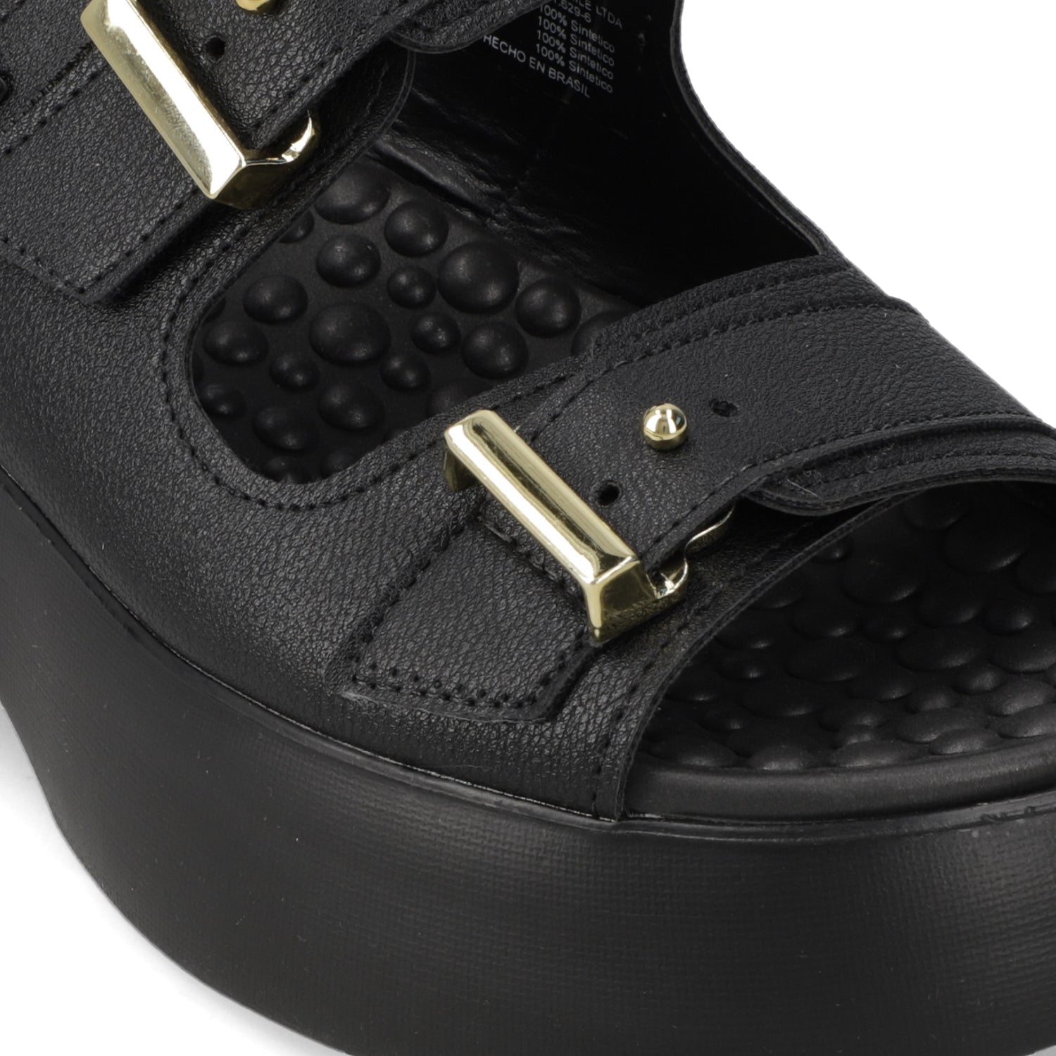 Sandalia Plataforma Negro Modare Ecocuero 35 / Negro