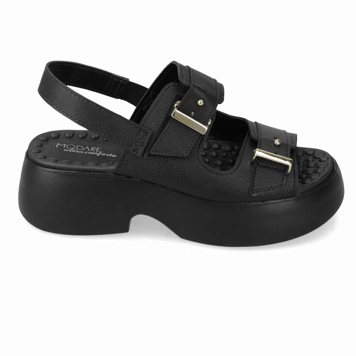 Sandalia Plataforma Negro Modare Ecocuero 35 / Negro