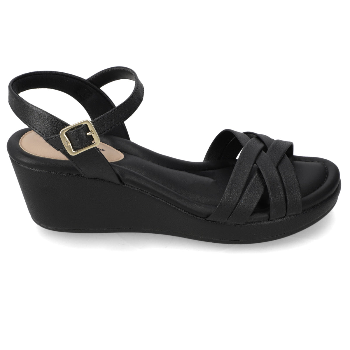 Sandalia Taco Cuña Negro Modare Ecocuero 35 / Negro