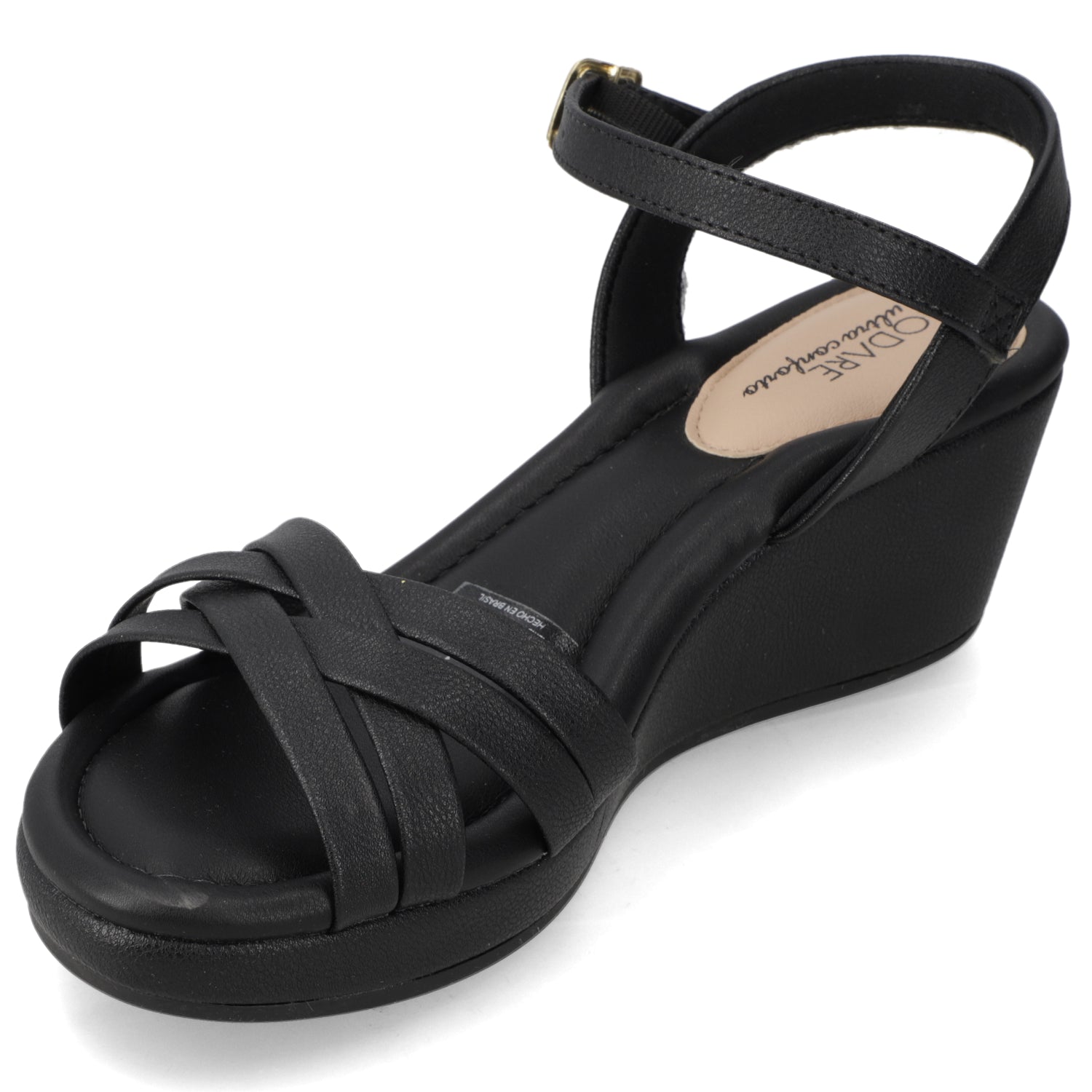 Sandalia Taco Cuña Negro Modare Ecocuero 35 / Negro
