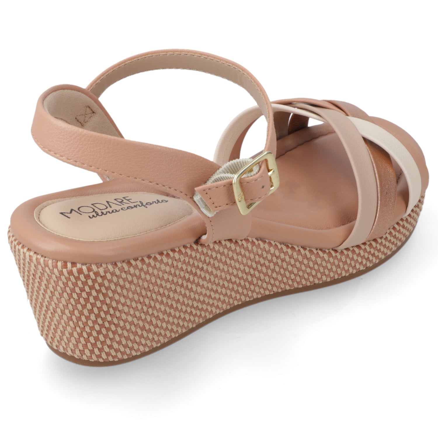 Sandalia Taco Cuña Nude Modare Ecocuero 35 / Nude