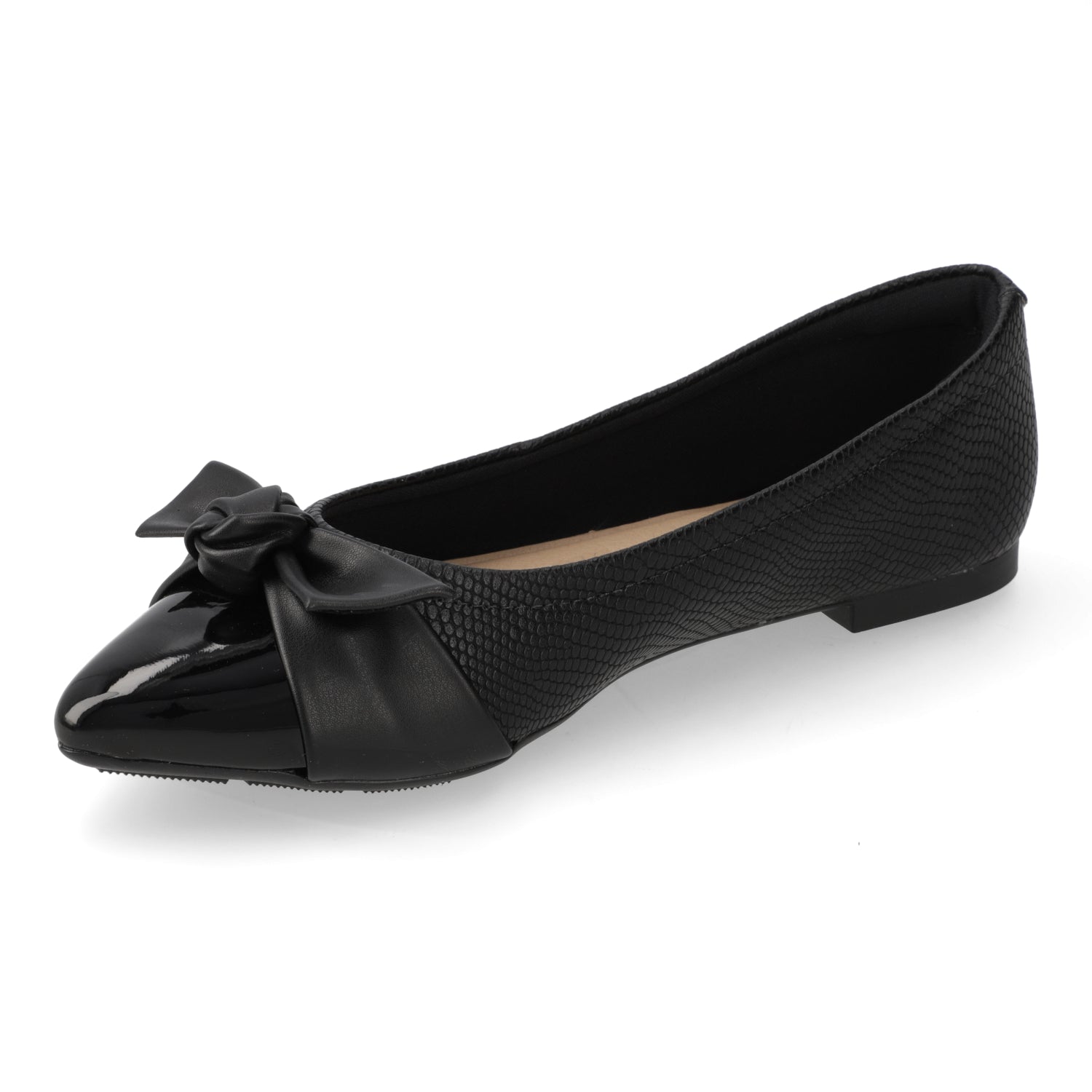 Ballerina Confort Eco Cuero Negro