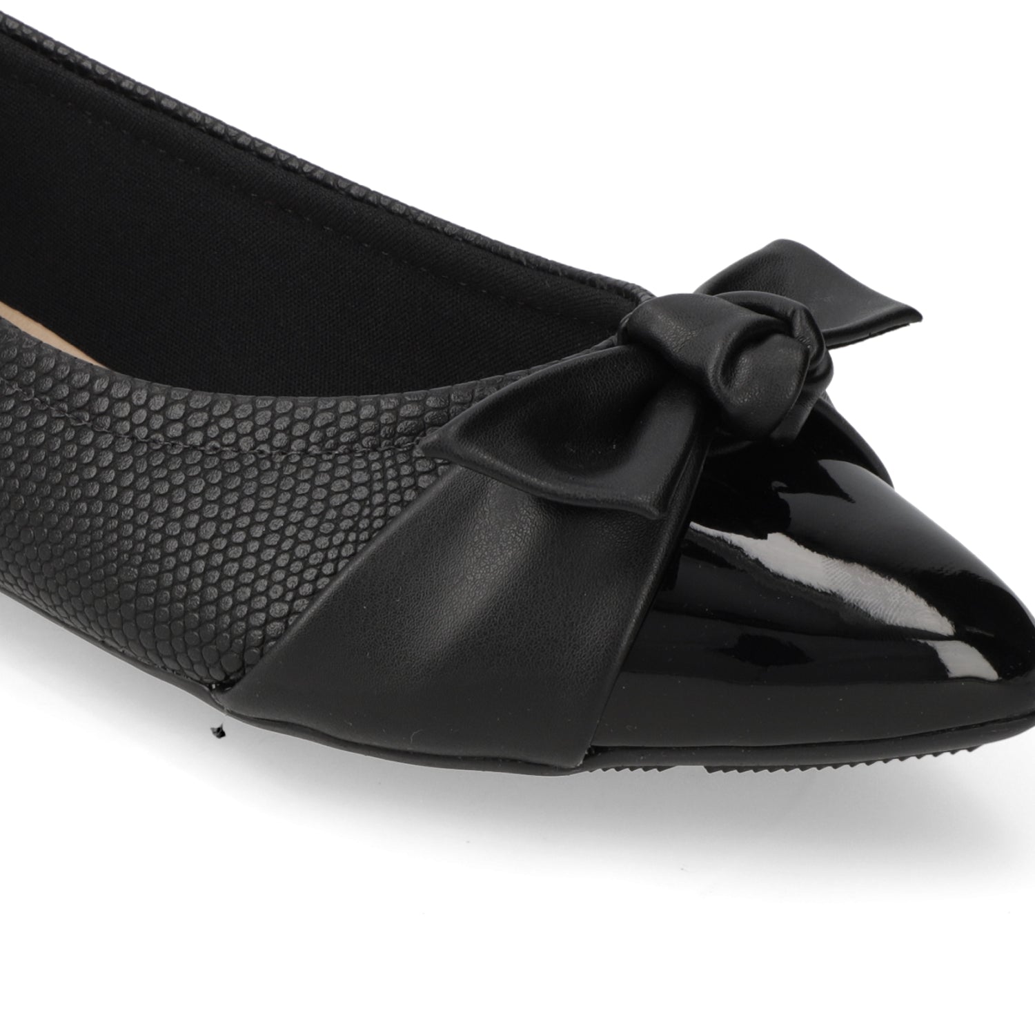Ballerina Confort Eco Cuero Negro