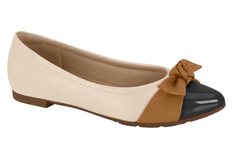 Ballerina Confort Eco Cuero Crema 35 / Crema