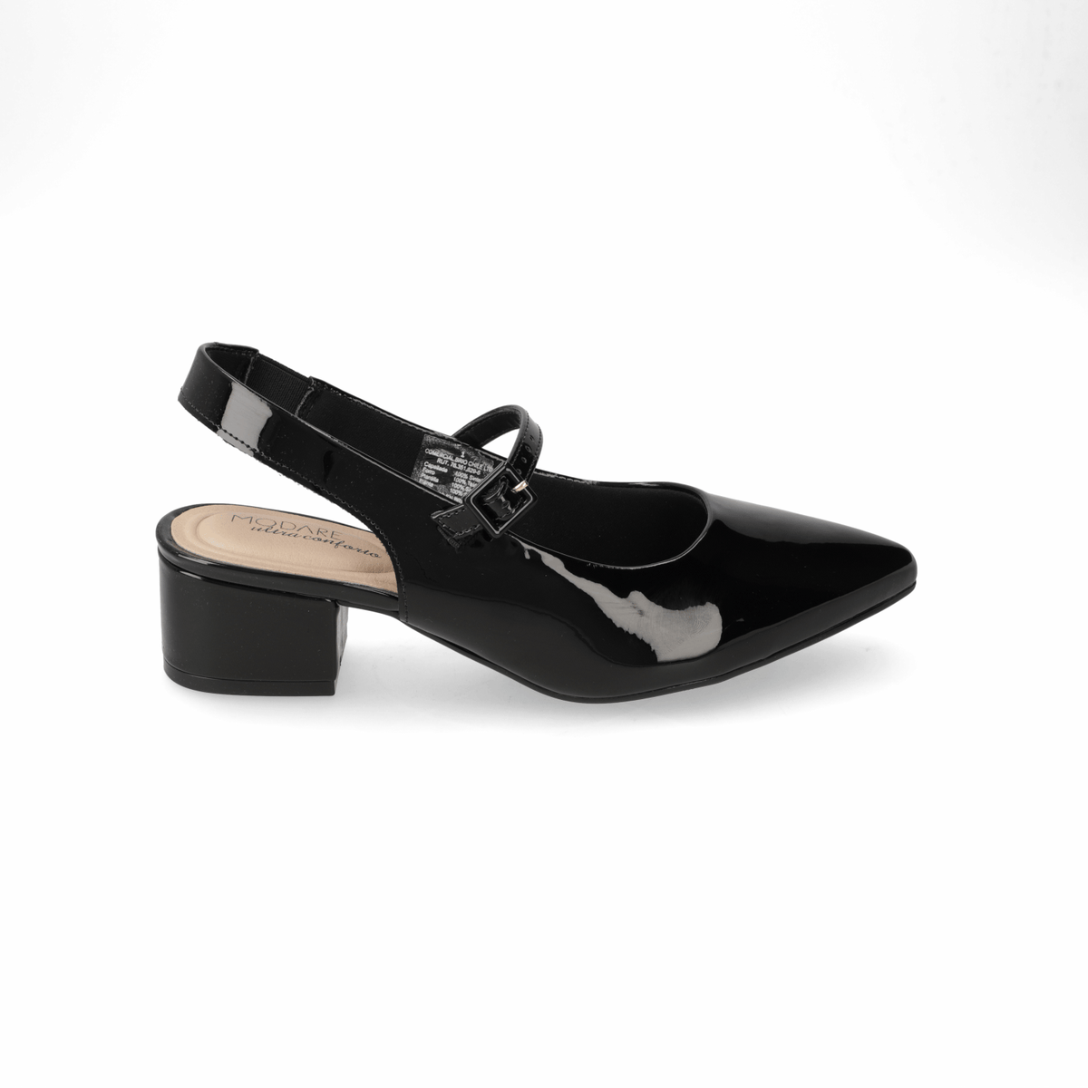 Taco Confort Efecto Charol Negro