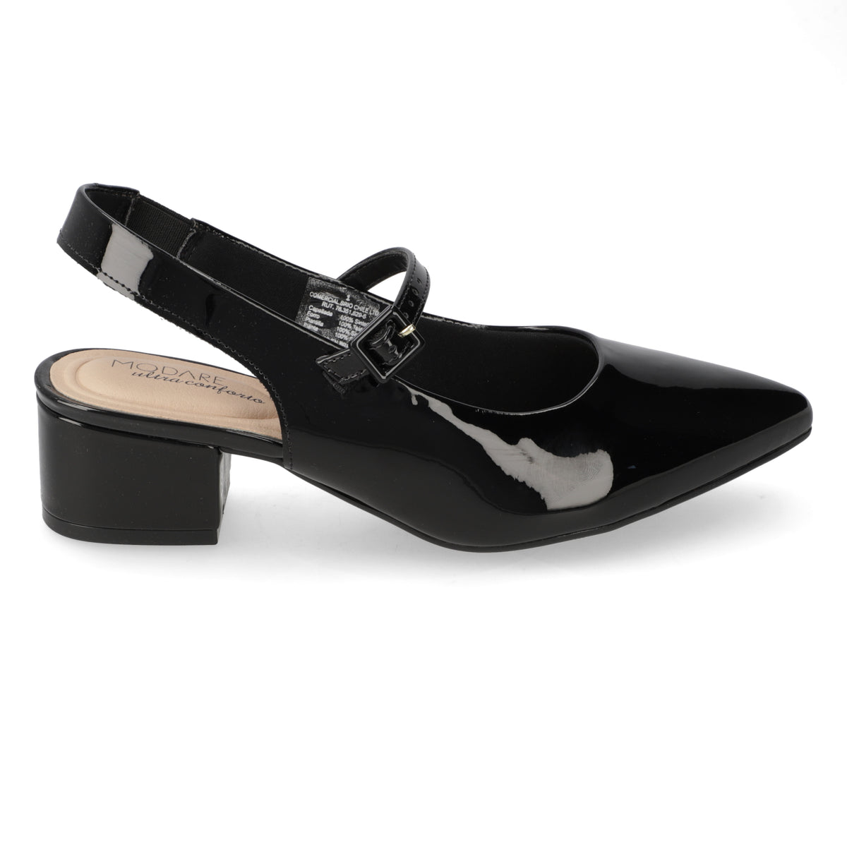 Taco Confort Efecto Charol Negro