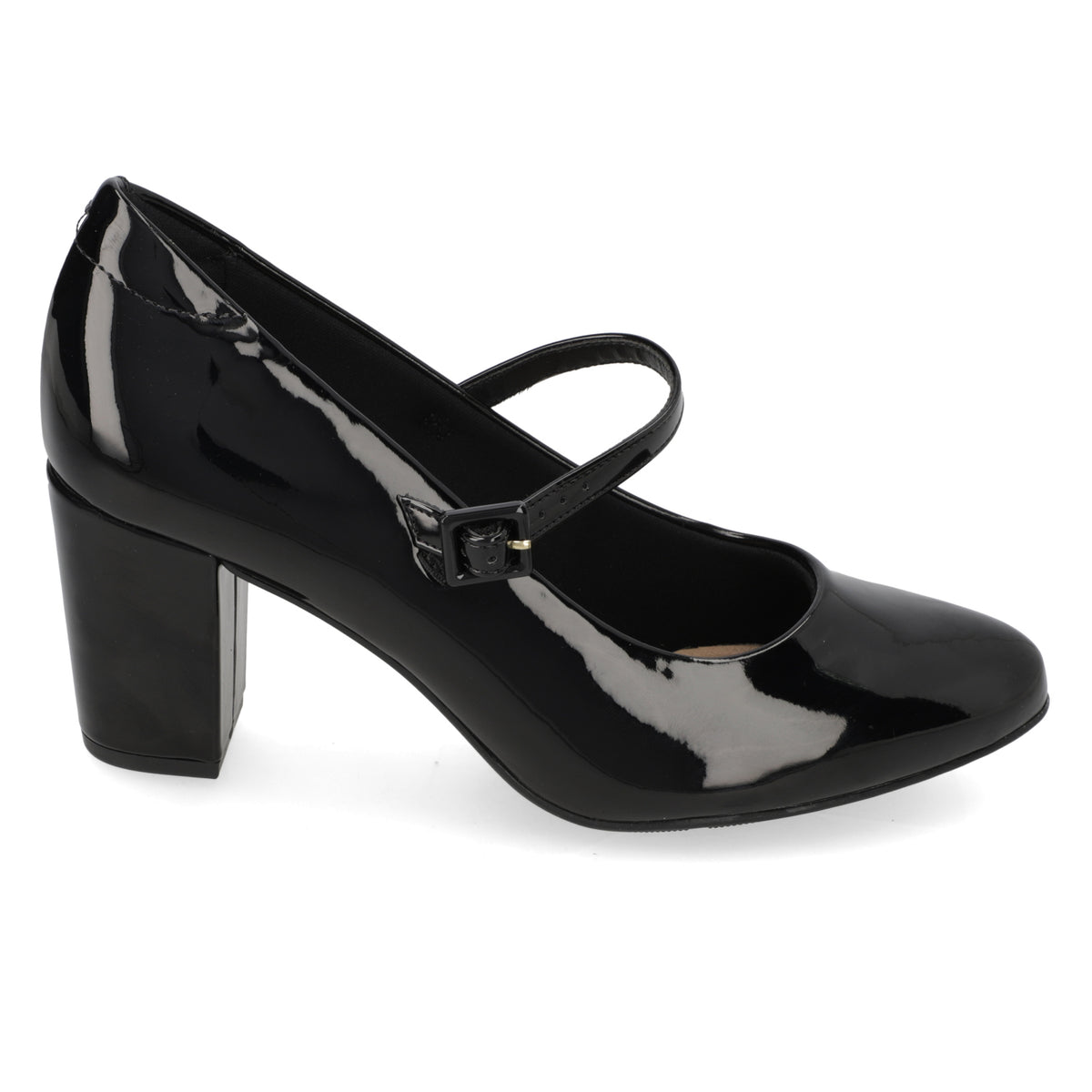 Taco Confort Efecto Charol Negro 35 / Negro