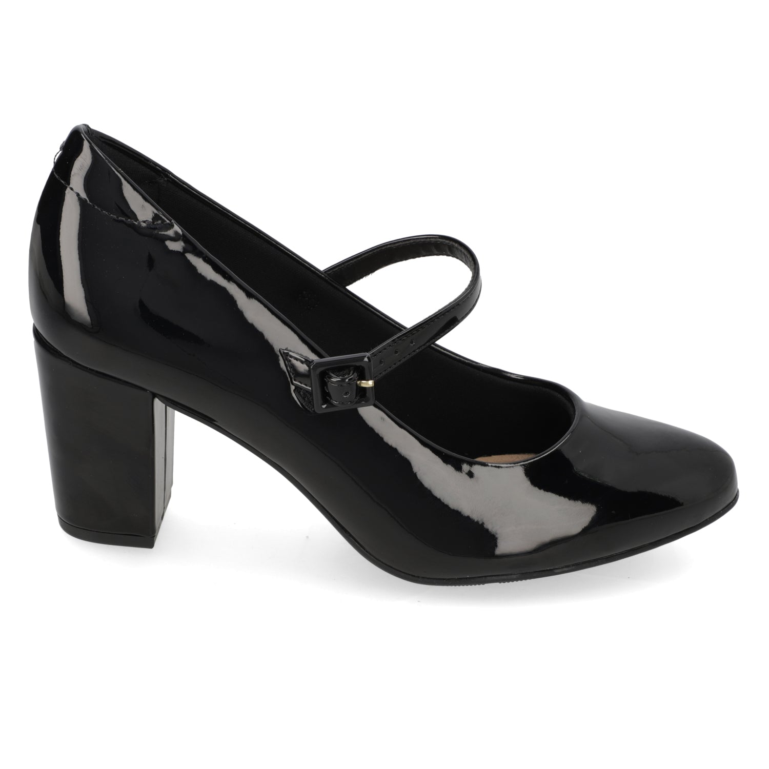 Taco Confort Efecto Charol Negro 35 / Negro