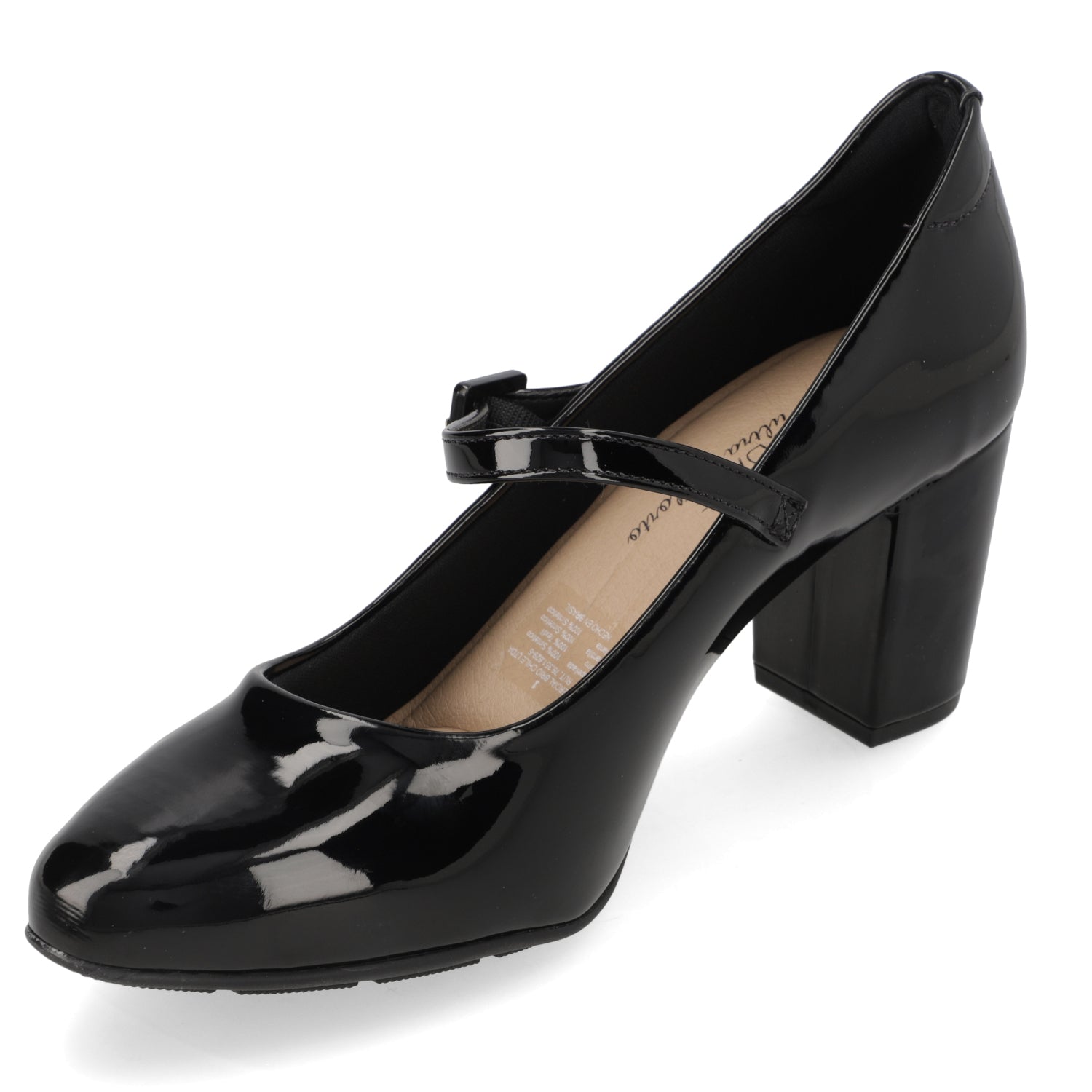 Taco Confort Efecto Charol Negro 35 / Negro