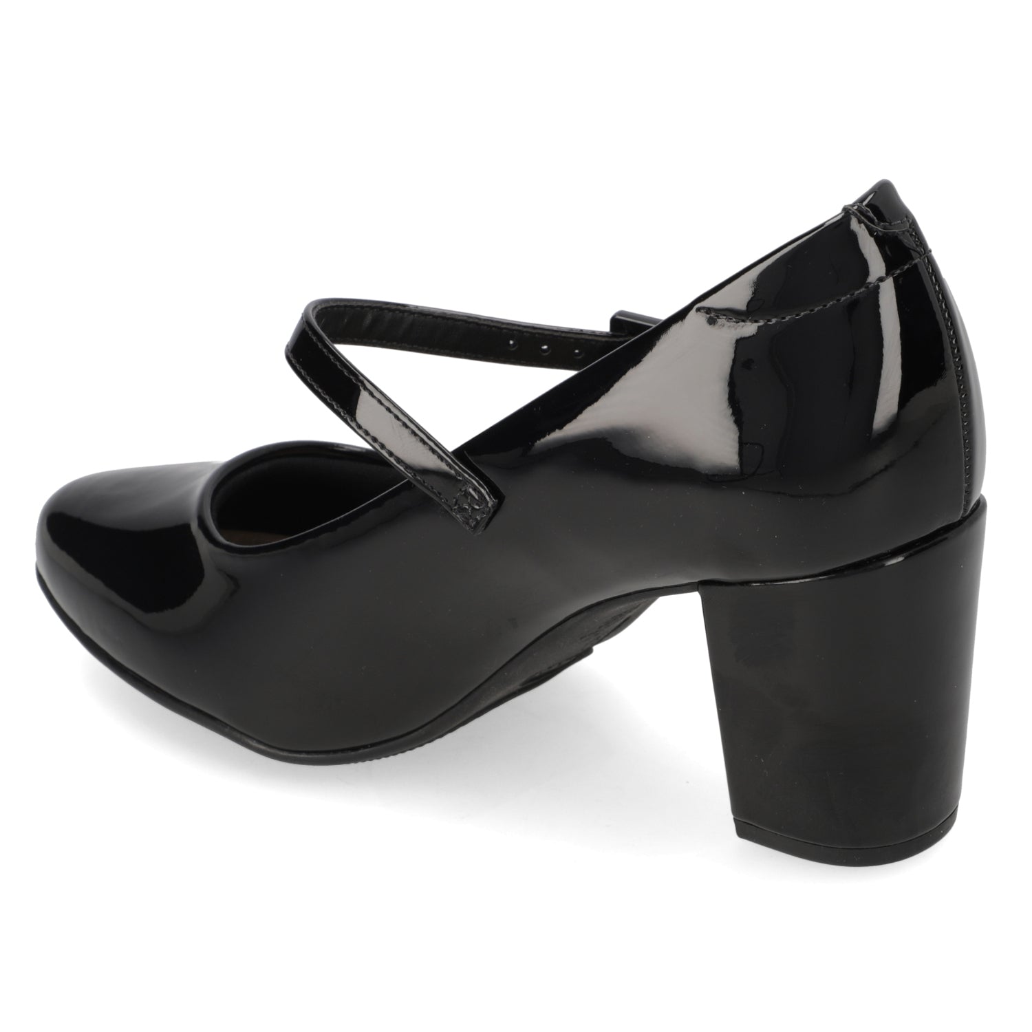 Taco Confort Efecto Charol Negro 35 / Negro