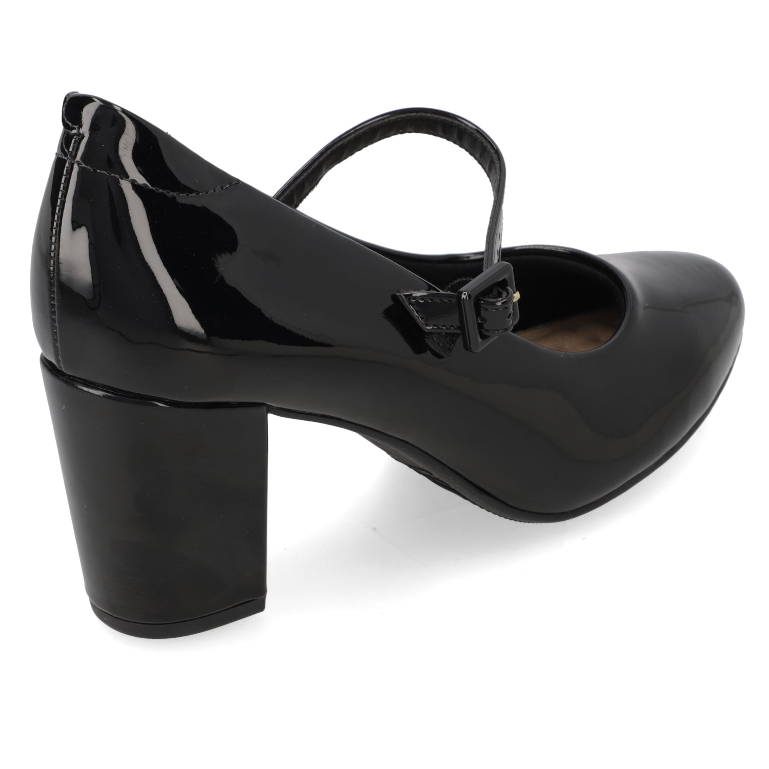 Taco Confort Efecto Charol Negro 35 / Negro