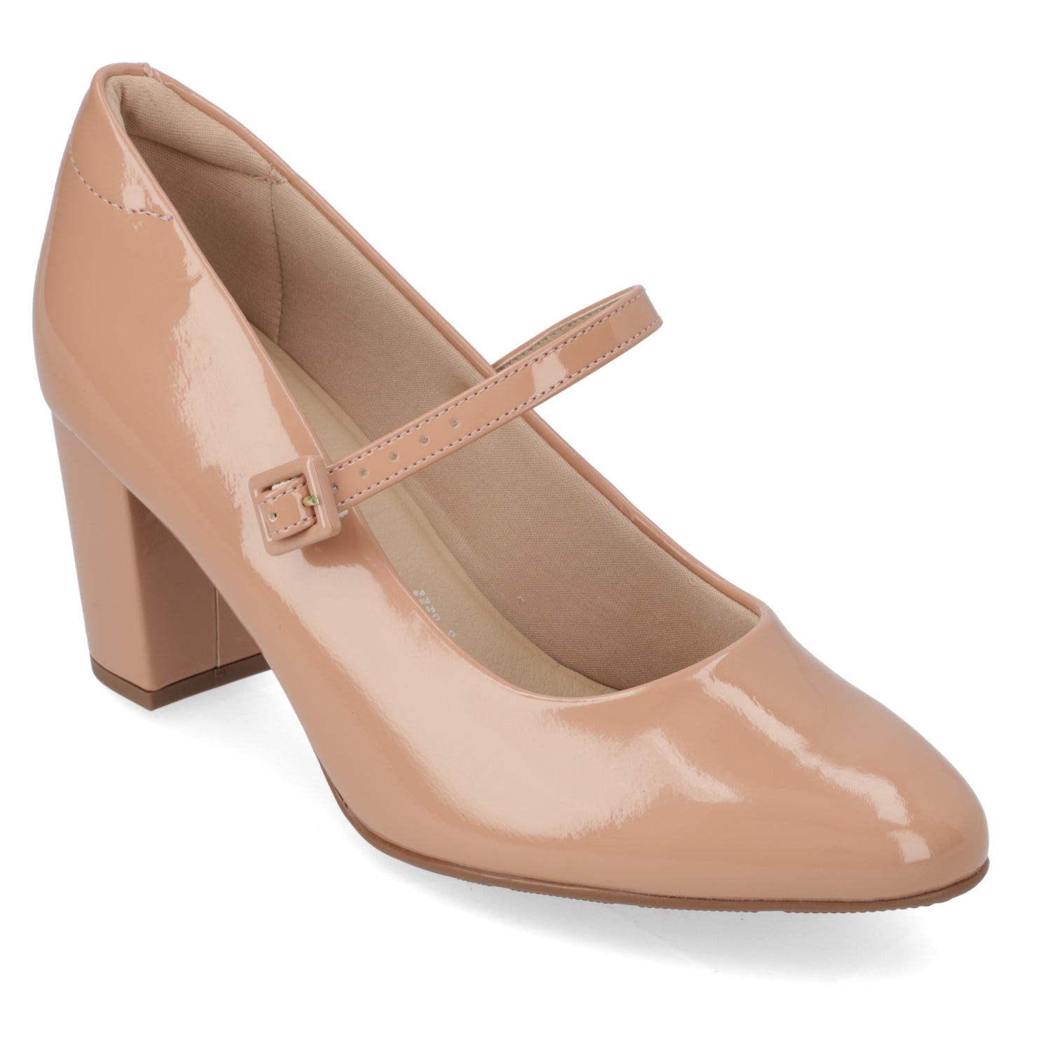 Taco Confort Efecto Charol Nude 35 / Nude