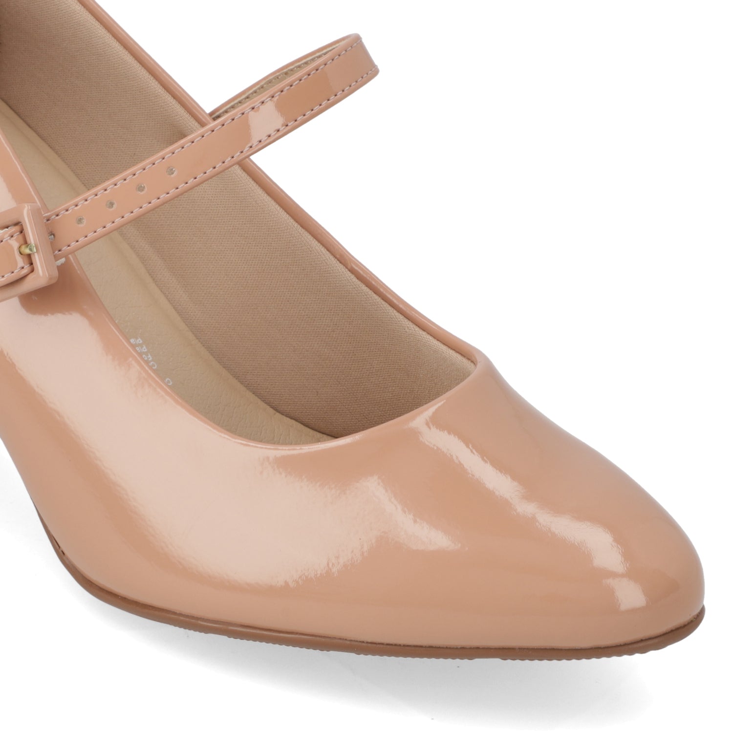 Taco Confort Efecto Charol Nude 35 / Nude