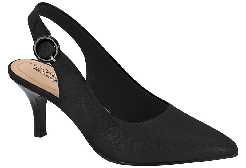Stiletto Mujer Taco Medio Slingback Negro Modare
