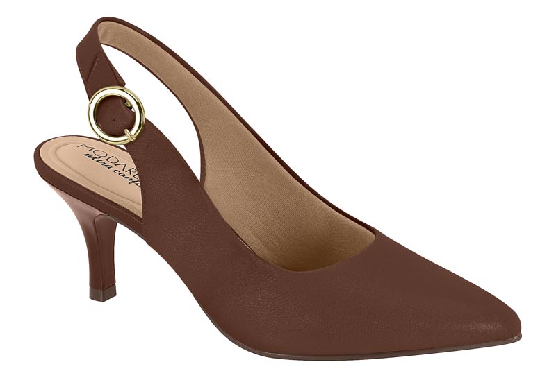 Stiletto Mujer Taco Medio Slingback Café Modare