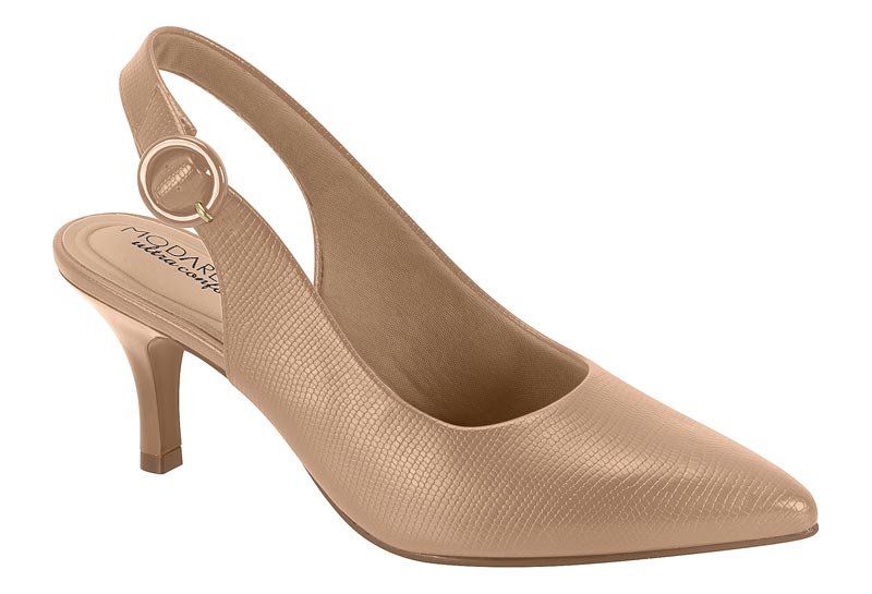 Stiletto Mujer Taco Medio Slingback Nude Modare