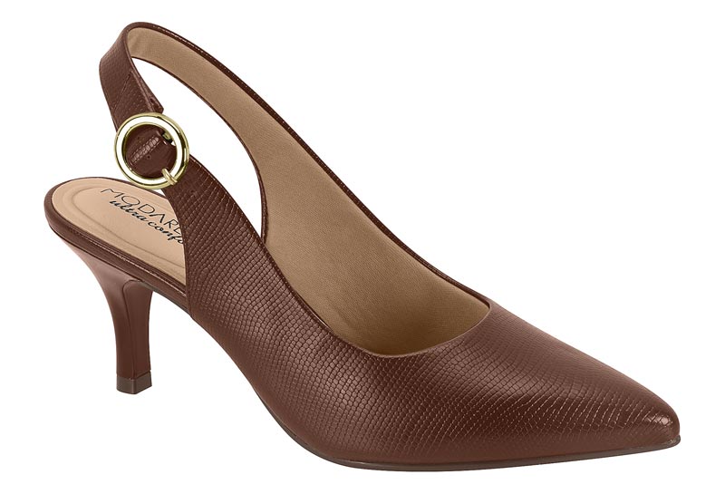 Stiletto Mujer Taco Medio Slingback Café Modare