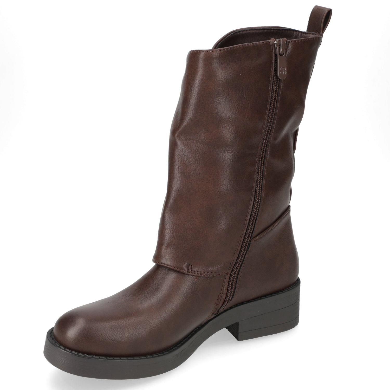 Bota Taco Ancho 3 cm Café Agua de Coco 35 / Café
