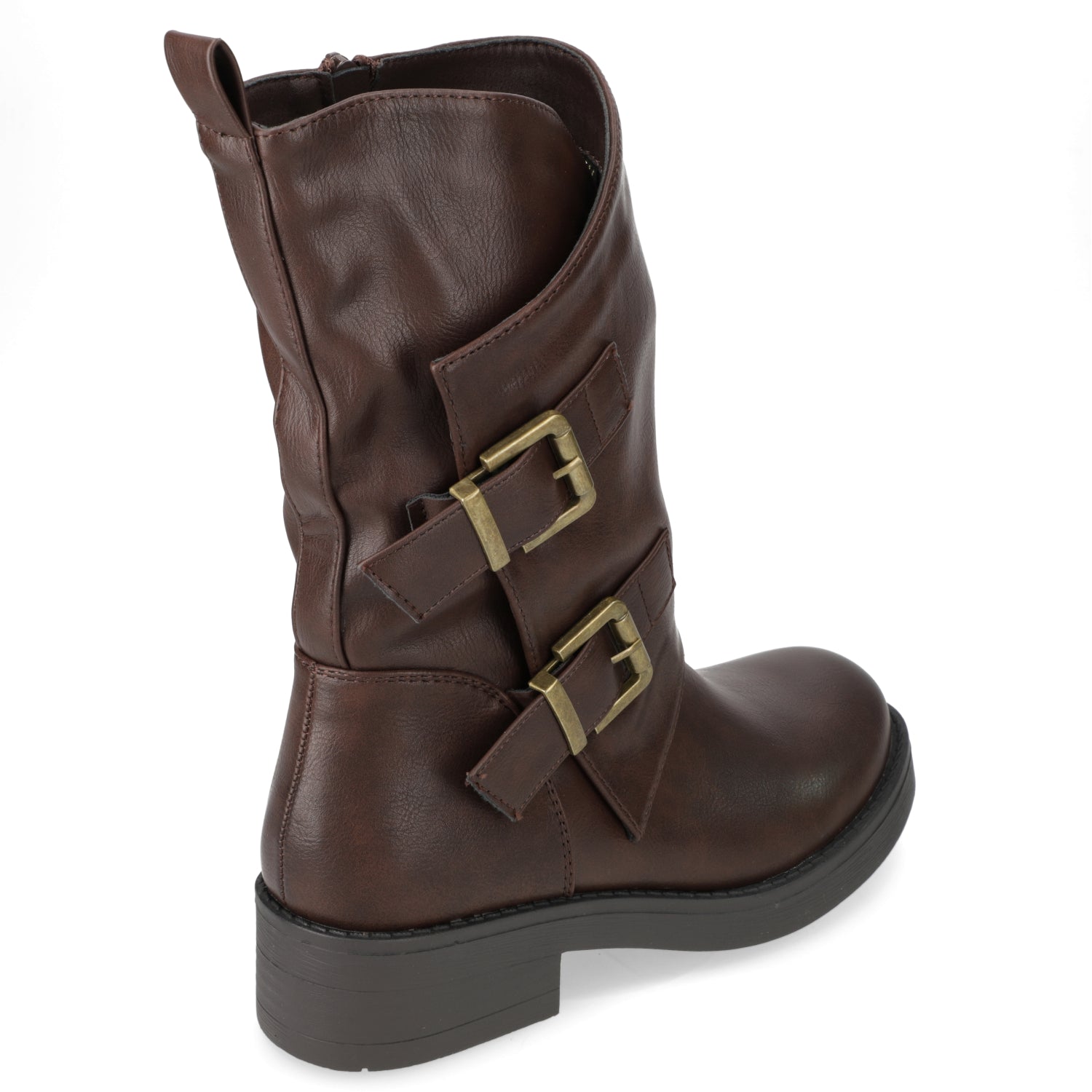 Bota Taco Ancho 3 cm Café Agua de Coco 35 / Café