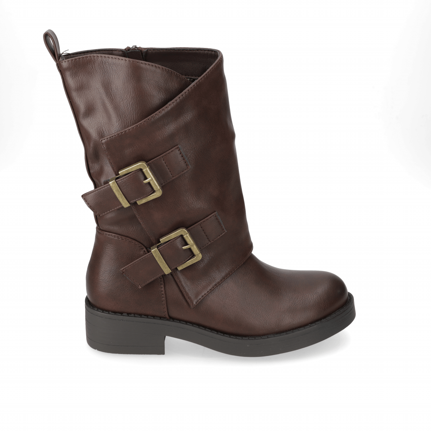 Bota Taco Ancho 3 cm Café Agua de Coco 35 / Café