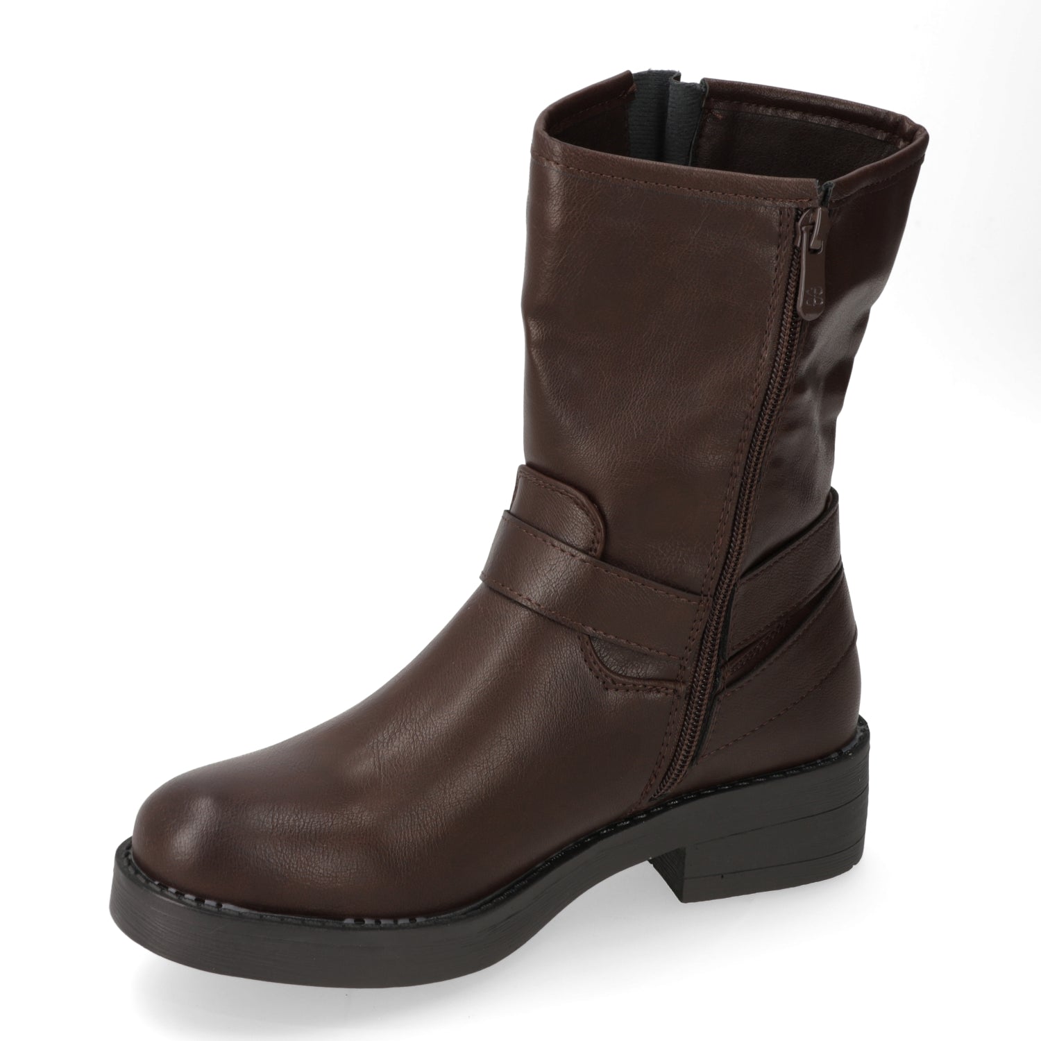 Bota Café con Hebillas 35 / Chocolate