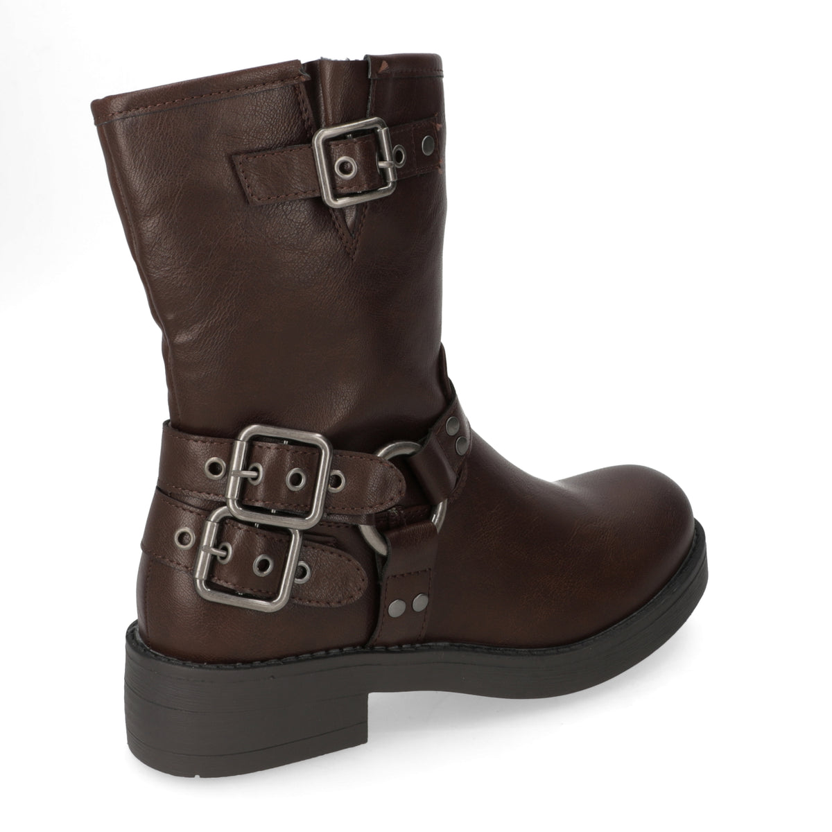 Bota Café con Hebillas 35 / Chocolate