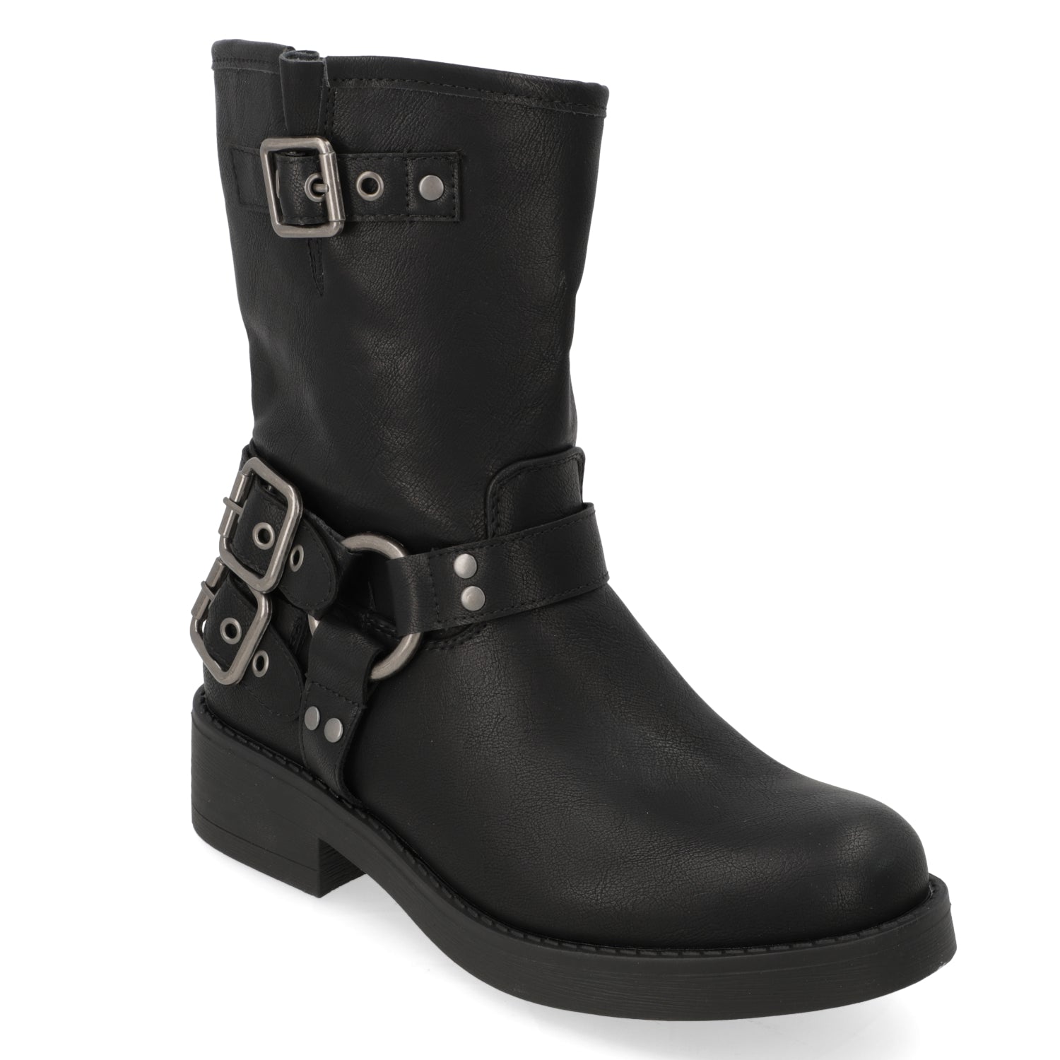 Bota Negra con Hebillas Agua de Coco 35 / Negro