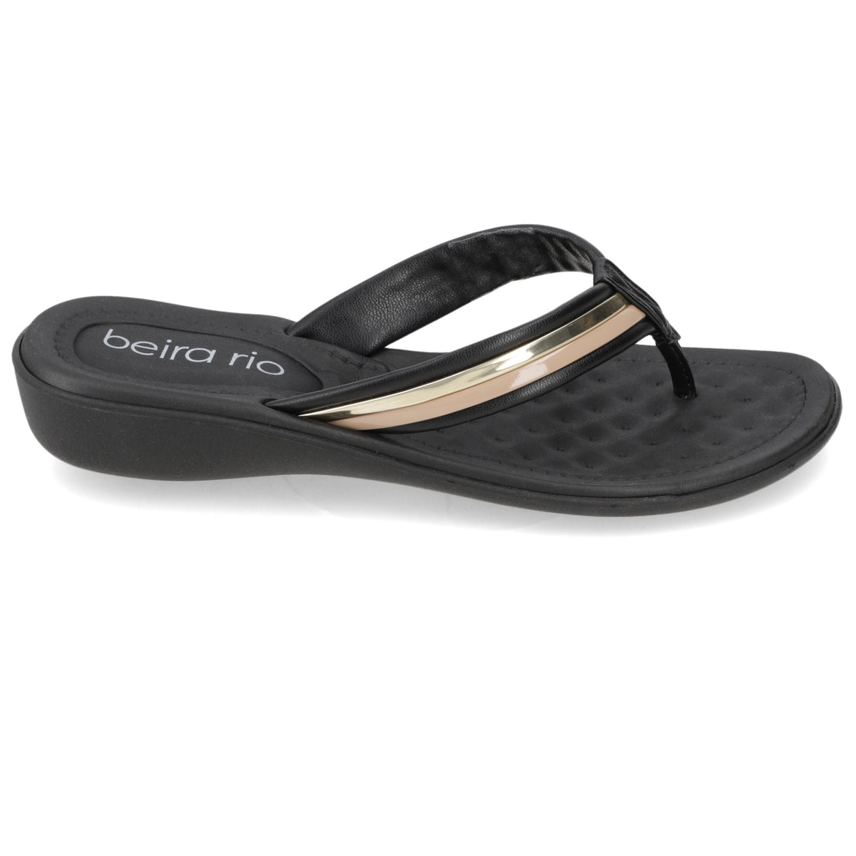 Sandalia Negro Beira Rio Ecocuero Metalizado 35 / Negro